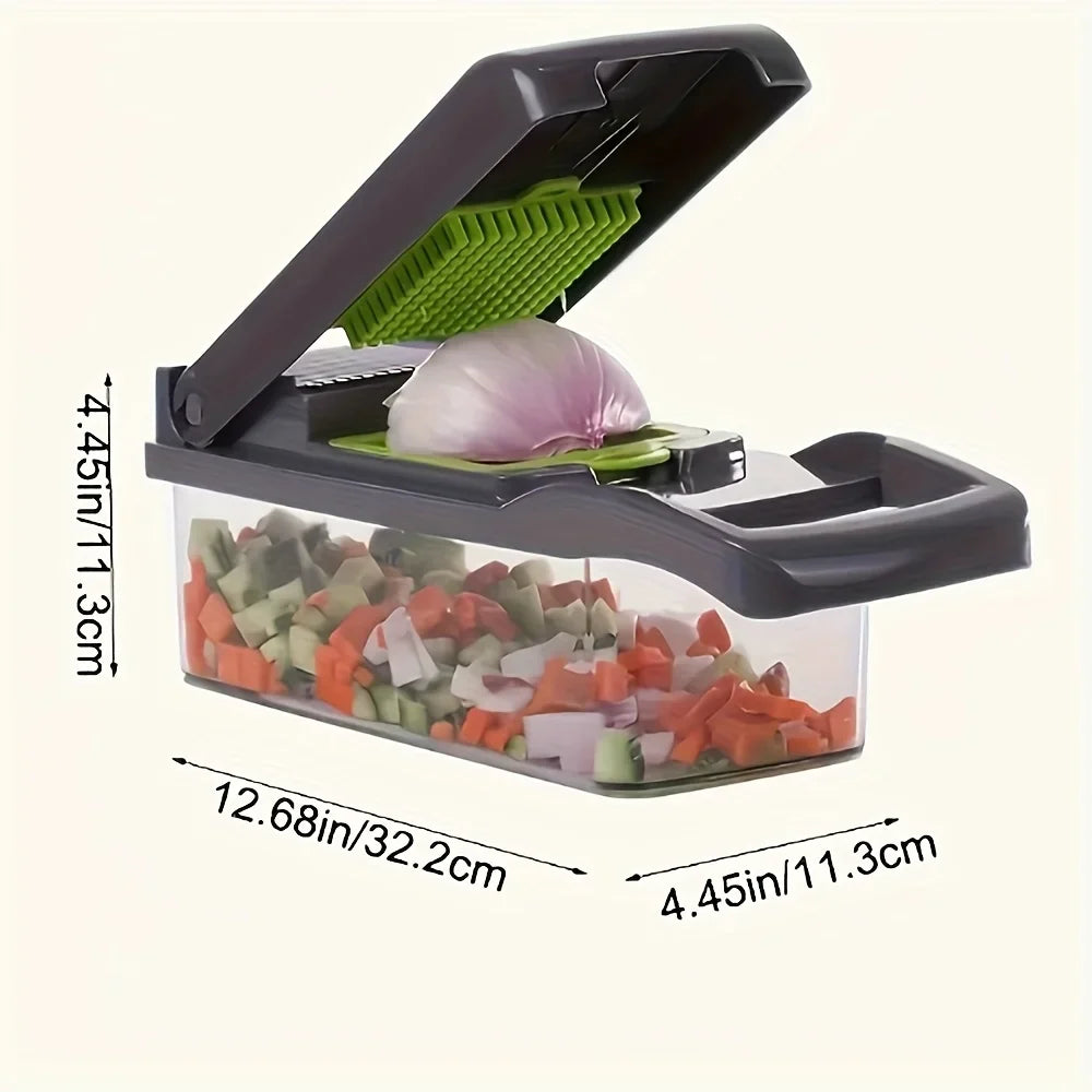 VersaChop 16-in-1 Manual Vegetable Prep Tool with 8 Blades