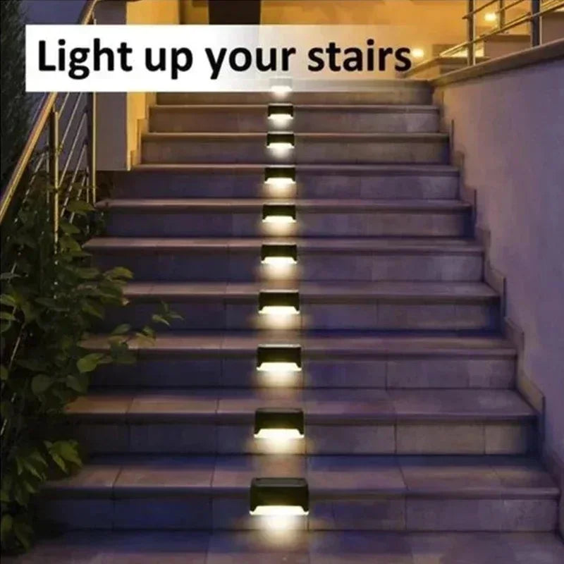 Illuminating Solar Step Lights Set – 8 Pack for Outdoor Safety