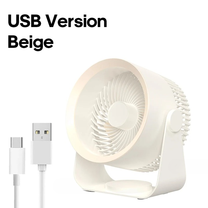 4000mAh Battery-Powered Electric Fan Circulator – Versatile Design