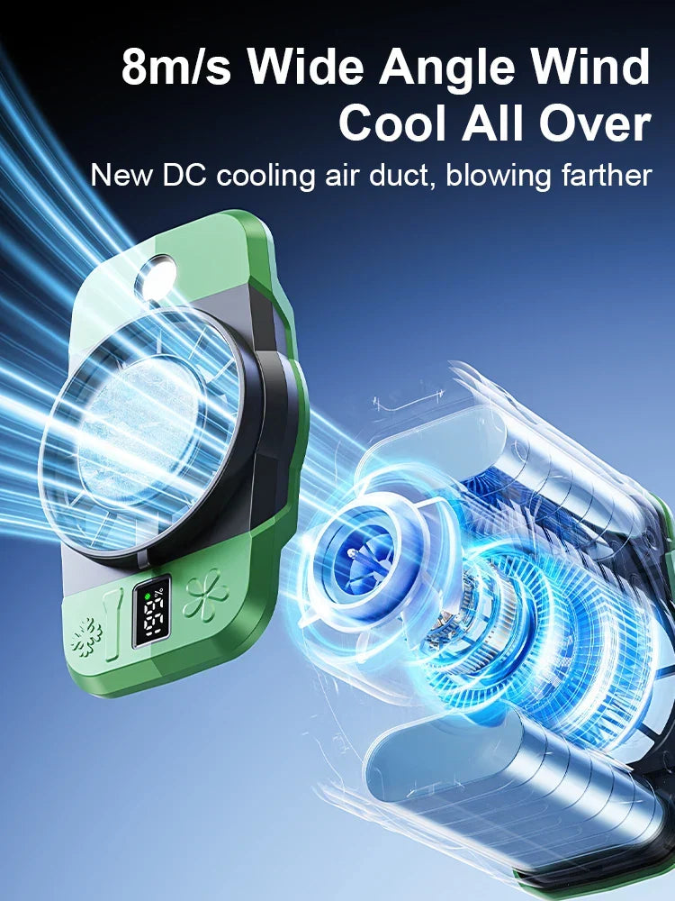 Rechargeable 8000mAh Waist Fan with Cooling Function & 199 Speeds