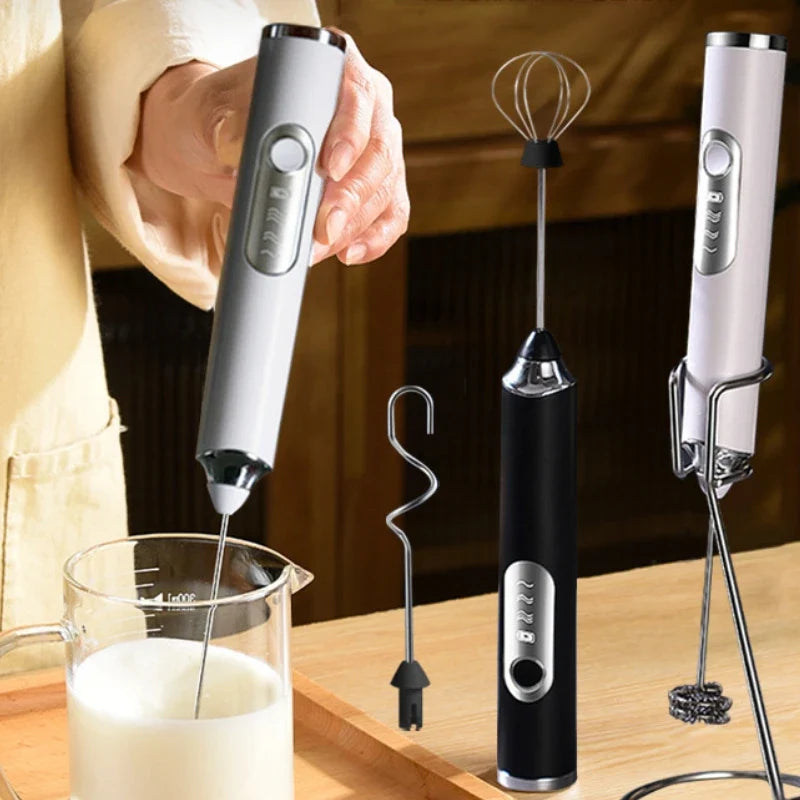 BrewMaster Electric Milk Frother & Whisk | USB Rechargeable Handheld Foam Maker for Lattes, Cappuccinos, and More