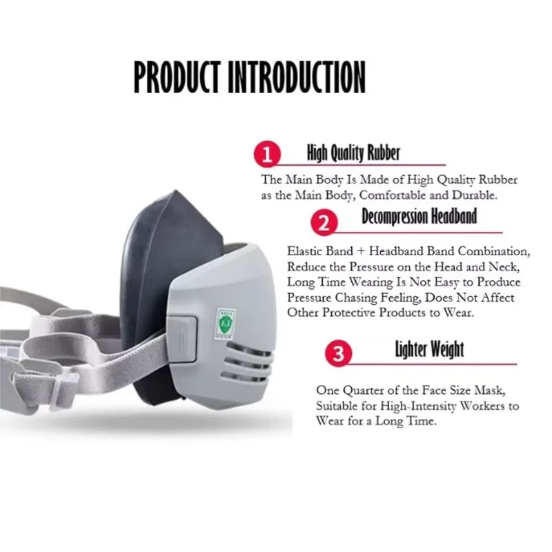 Versatile Cotton Work Mask with Customizable Fit – Reusable Half Face Covering for Daily Tasks