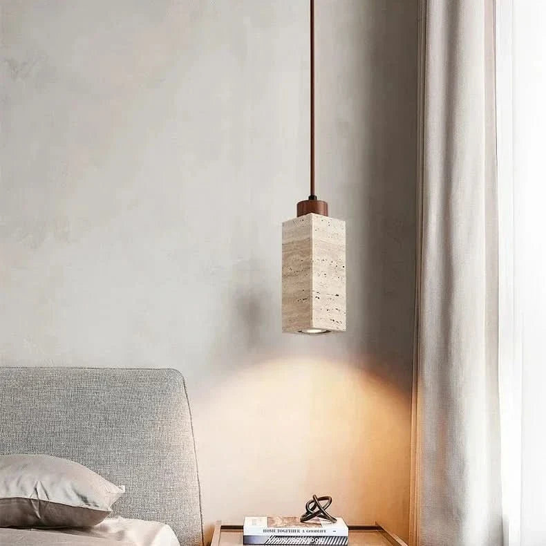 Natural Harmony – Rustic Yellow Stone Hanging Light