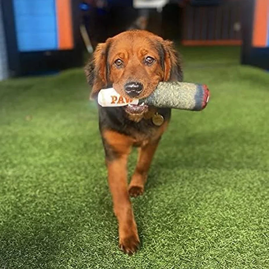 Plush Paws Squeaky Cigar Toy – Engaging Comfort for Dogs