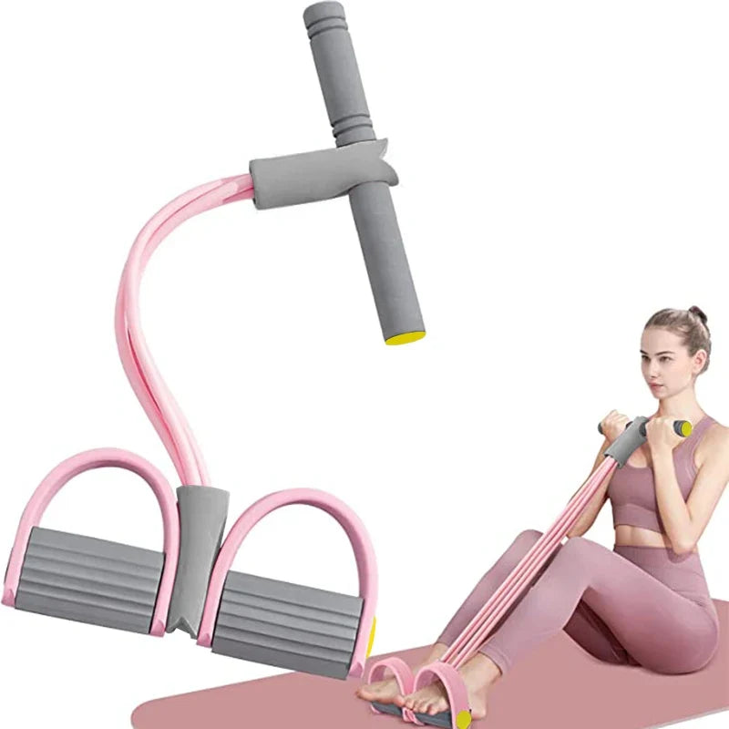 Versatile 4-Tube Elastic Bands for Comprehensive Strength Training