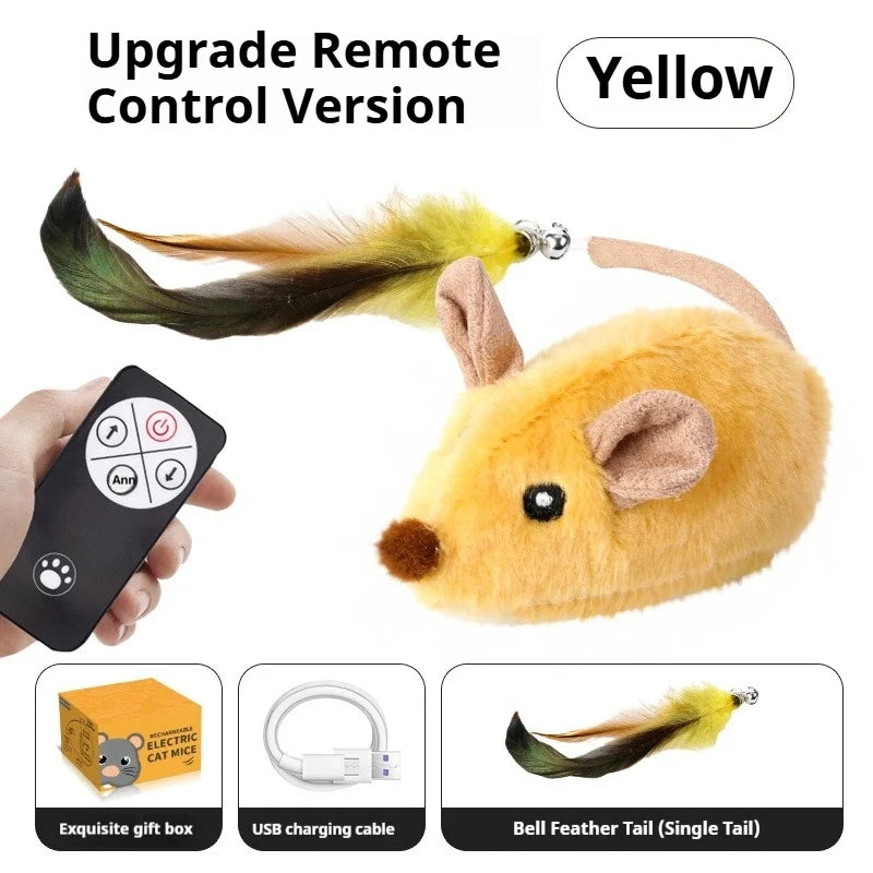 PouncePro Interactive Plush Mouse Toy for Cats & Kittens