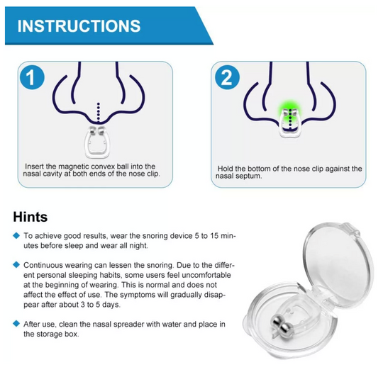 Silent Nights Magnetic Nasal Clips (2-Pack)