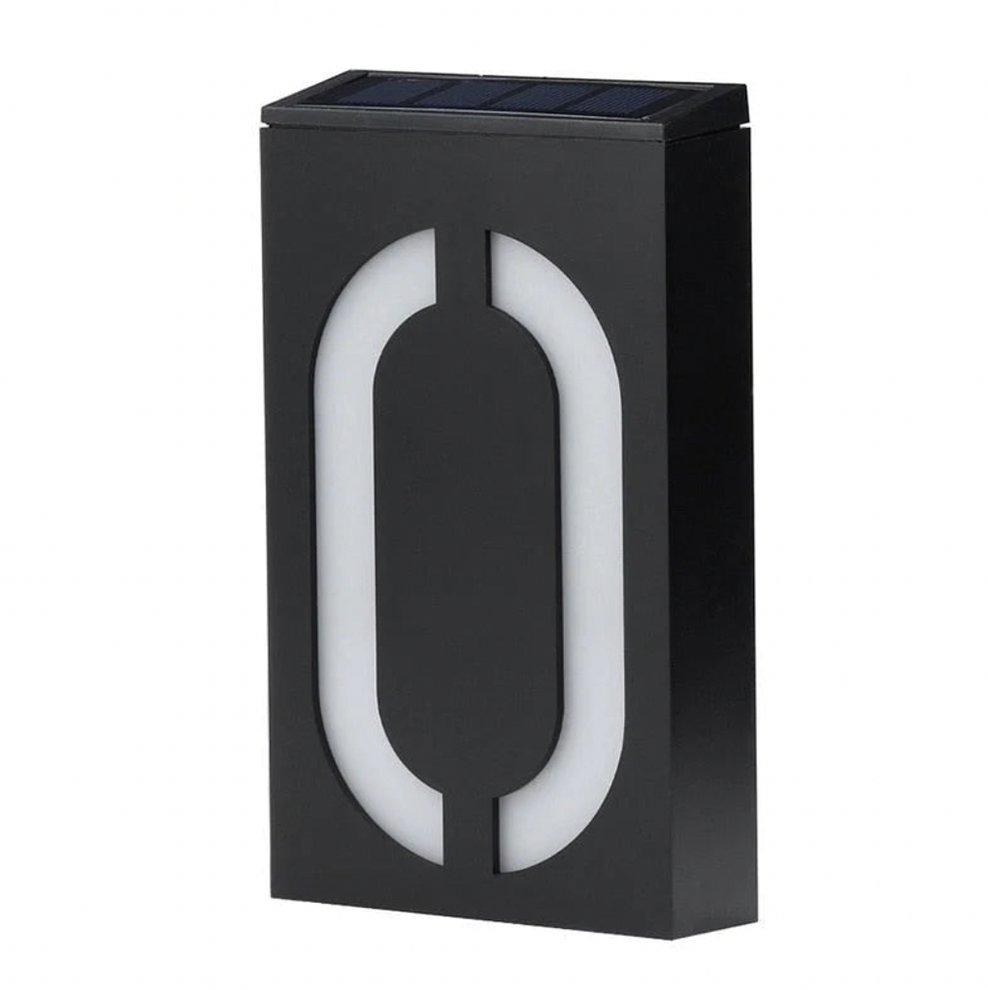 House Number Sign Powered by Solar Energy