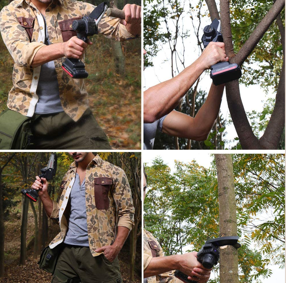 Compact 24V Cordless Chainsaw for Effortless Cutting