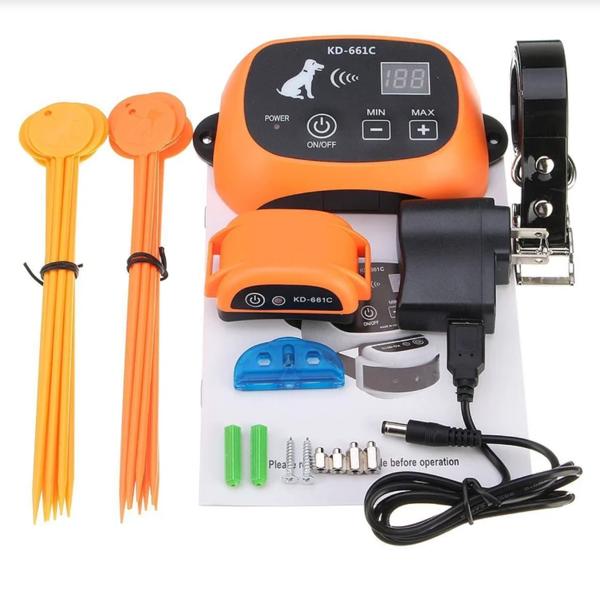 Smart Wireless Pet Containment System with Rechargeable Collar