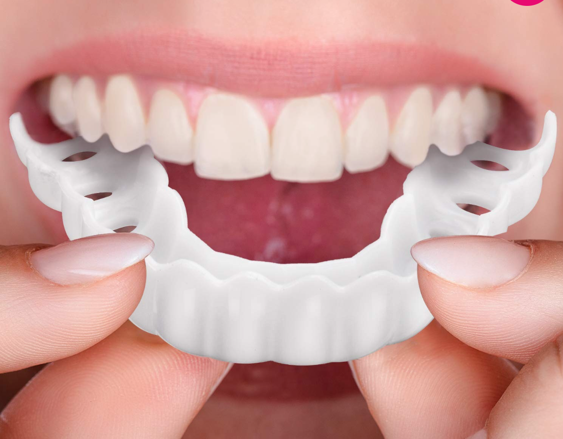 FlexiSmile Removable Cosmetic Teeth Cover – Reusable Snap-On Design