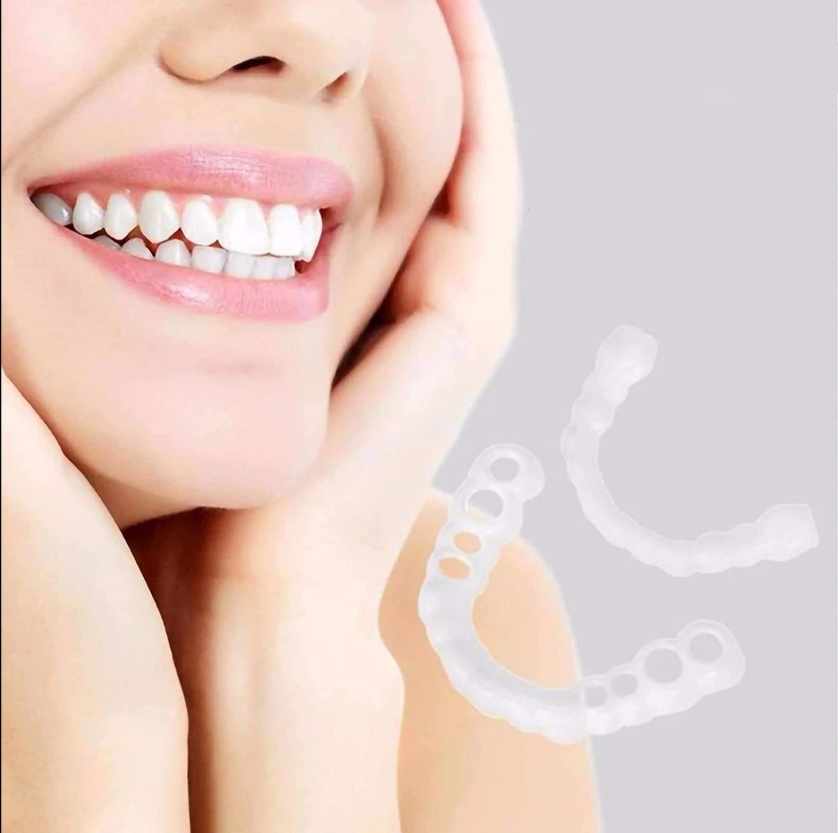 FlexiSmile Removable Cosmetic Teeth Cover – Reusable Snap-On Design