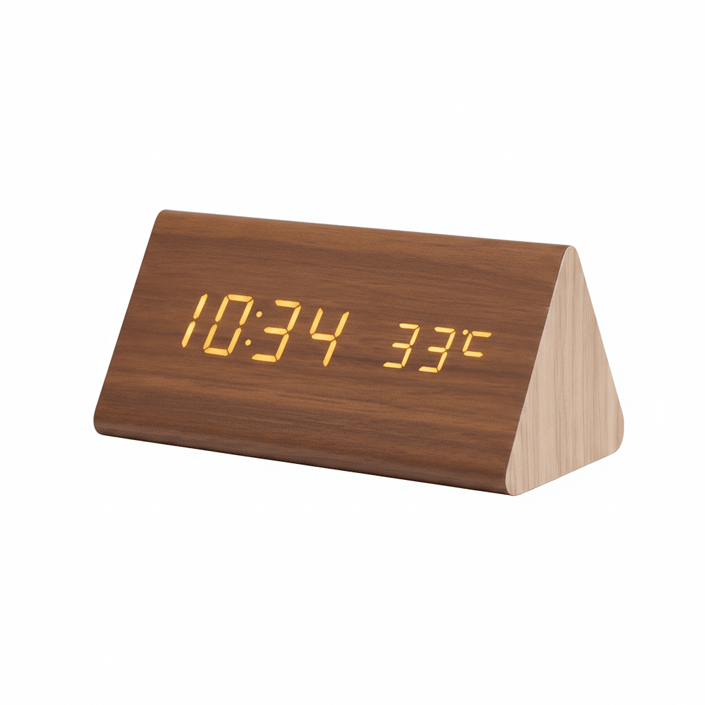 EchoWood – Smart Voice-Activated Wooden Timepiece