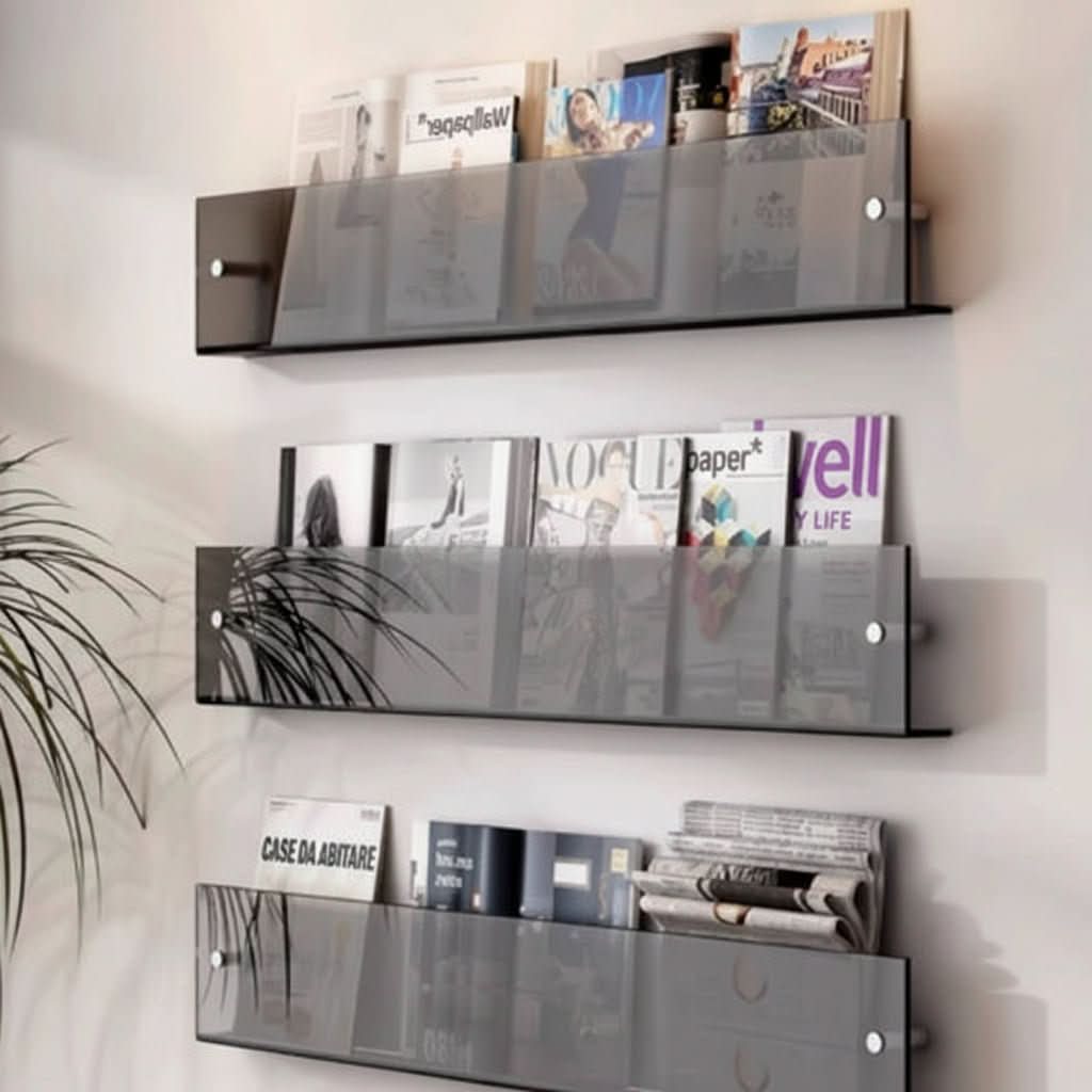 SleekWall – Contemporary Magazine Holder for Wall Display