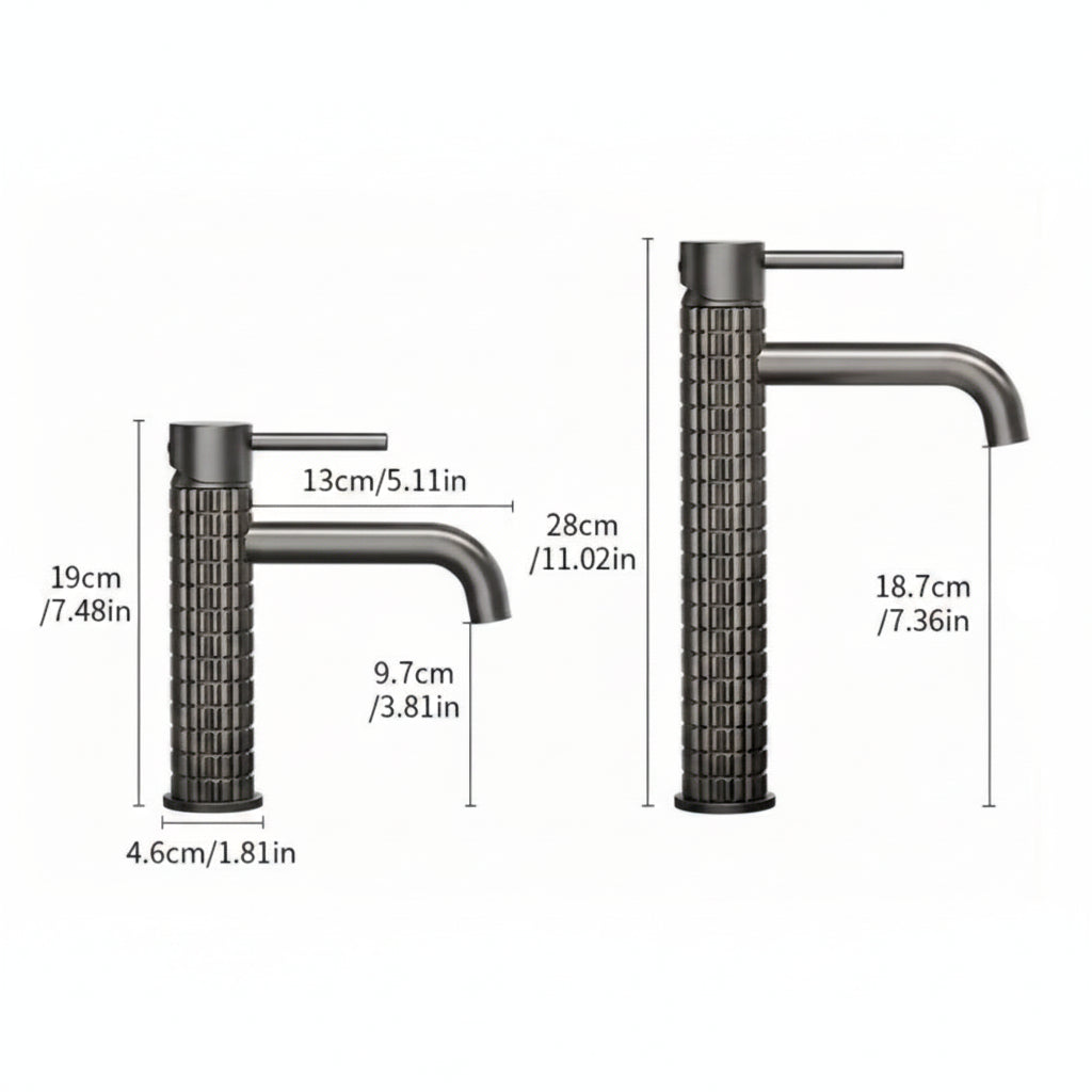Sophisticated Brass Basin Faucet with Dual Temperature Control