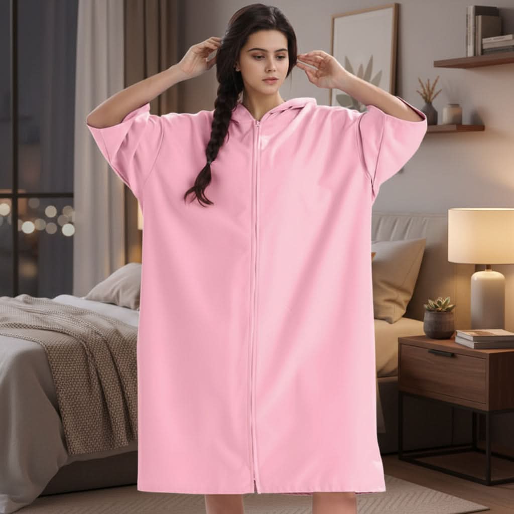 Sunkissed Shores – Plush Hooded Swim Cover-Up with Pockets