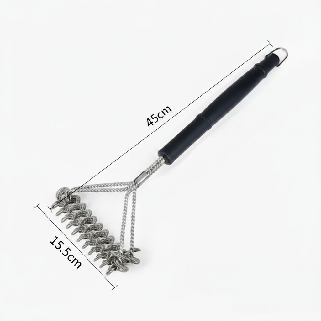 SafeClean Pro - Bristle-Free BBQ Brush with Wide Scraper