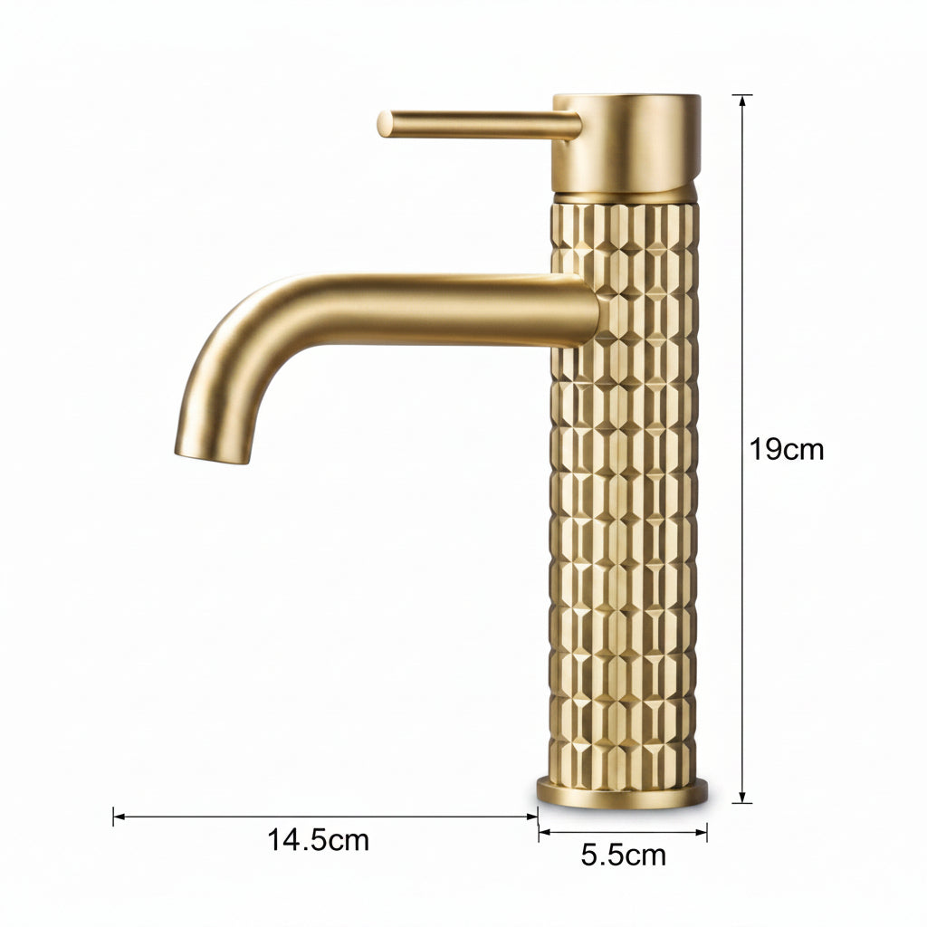 Sophisticated Brass Basin Faucet with Dual Temperature Control