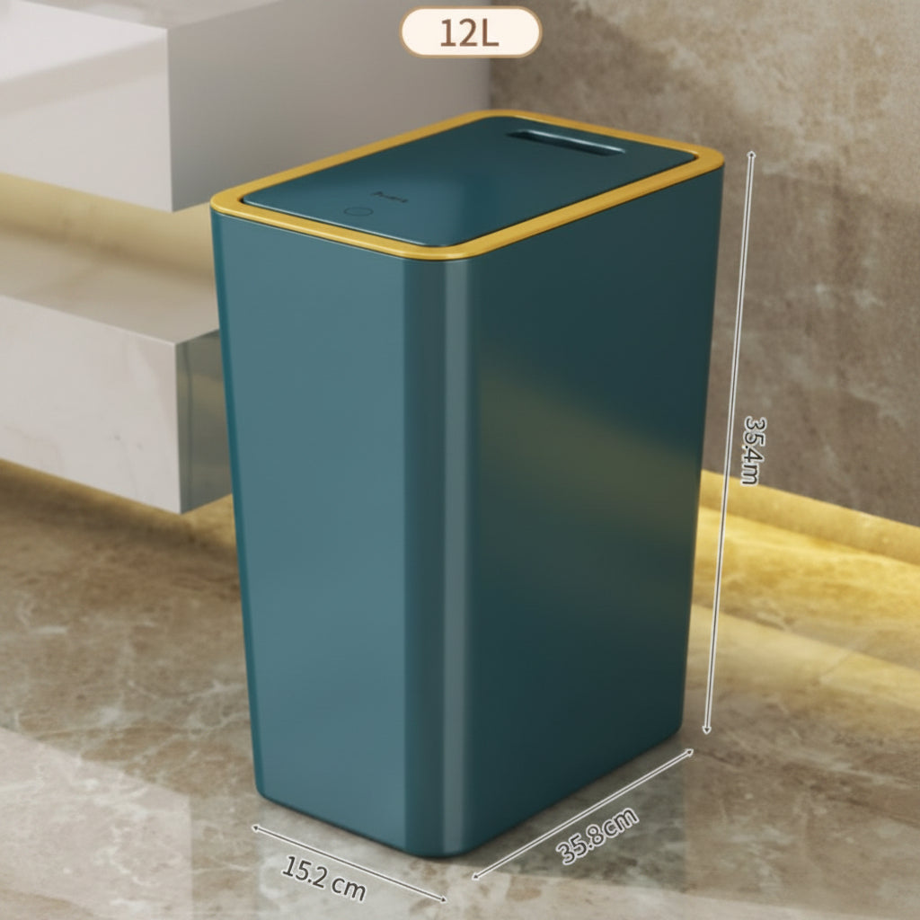Sleek Touch-Open 12L Compact Waste Bin