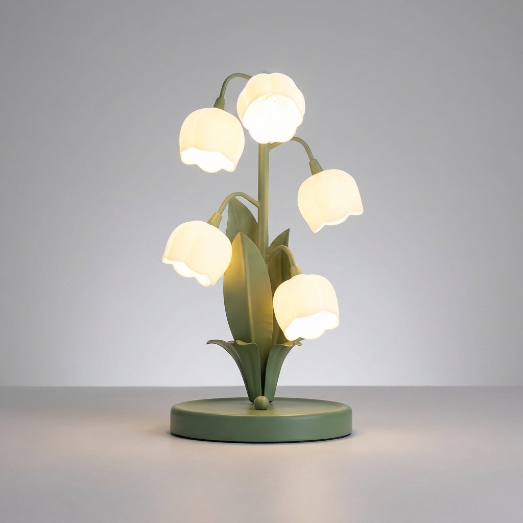 Artistic Floral Table Lamp - Sculptural Design