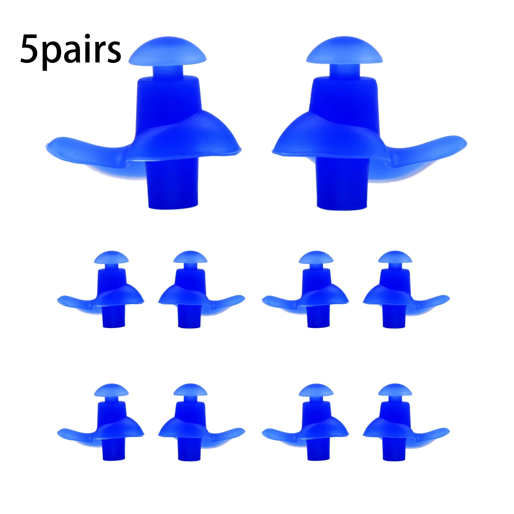 AquaGuard Silicone Earplugs – 5 Pairs for Ultimate Comfort