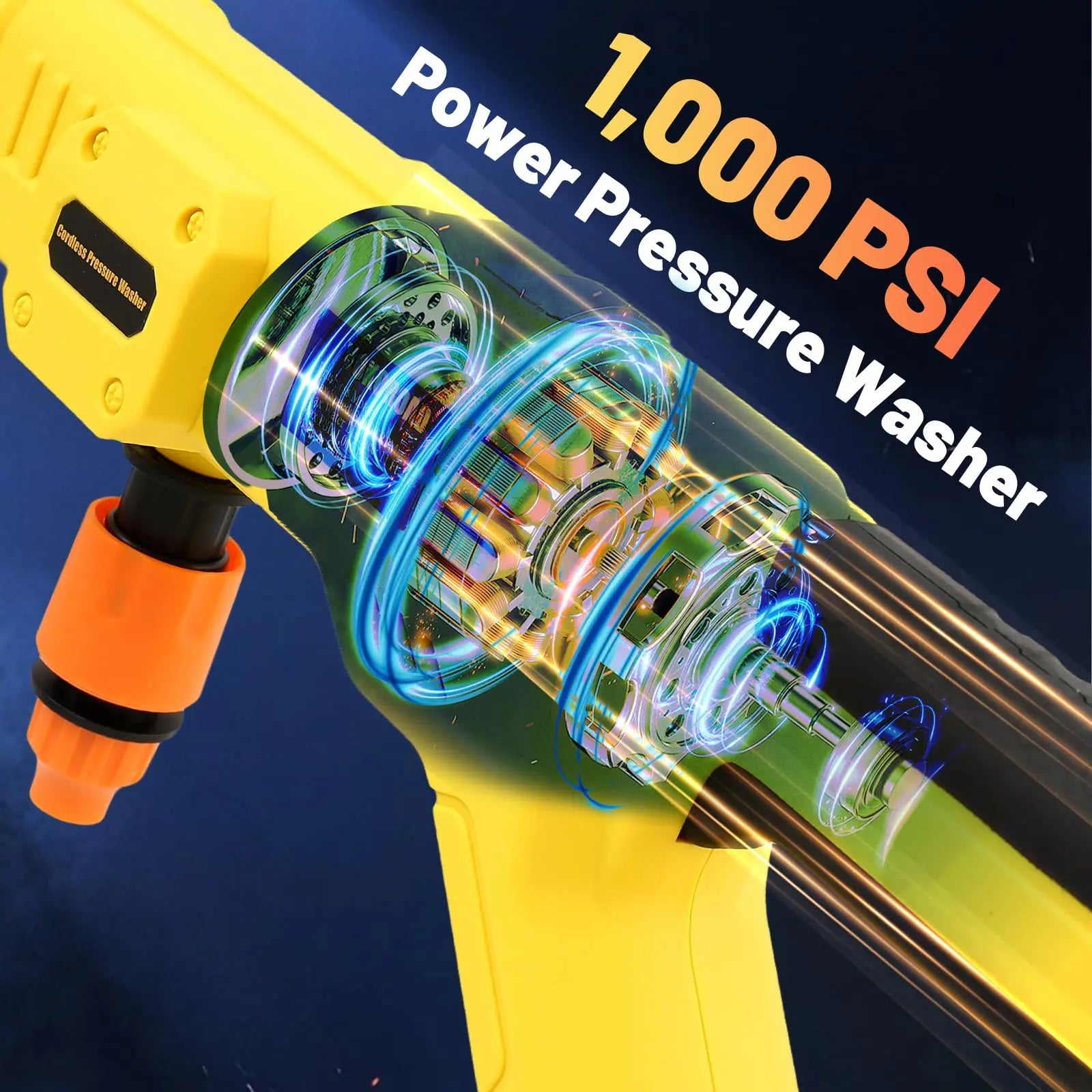 AquaJet Cordless Pressure Cleaner – Versatile Battery-Powered Wash Gun
