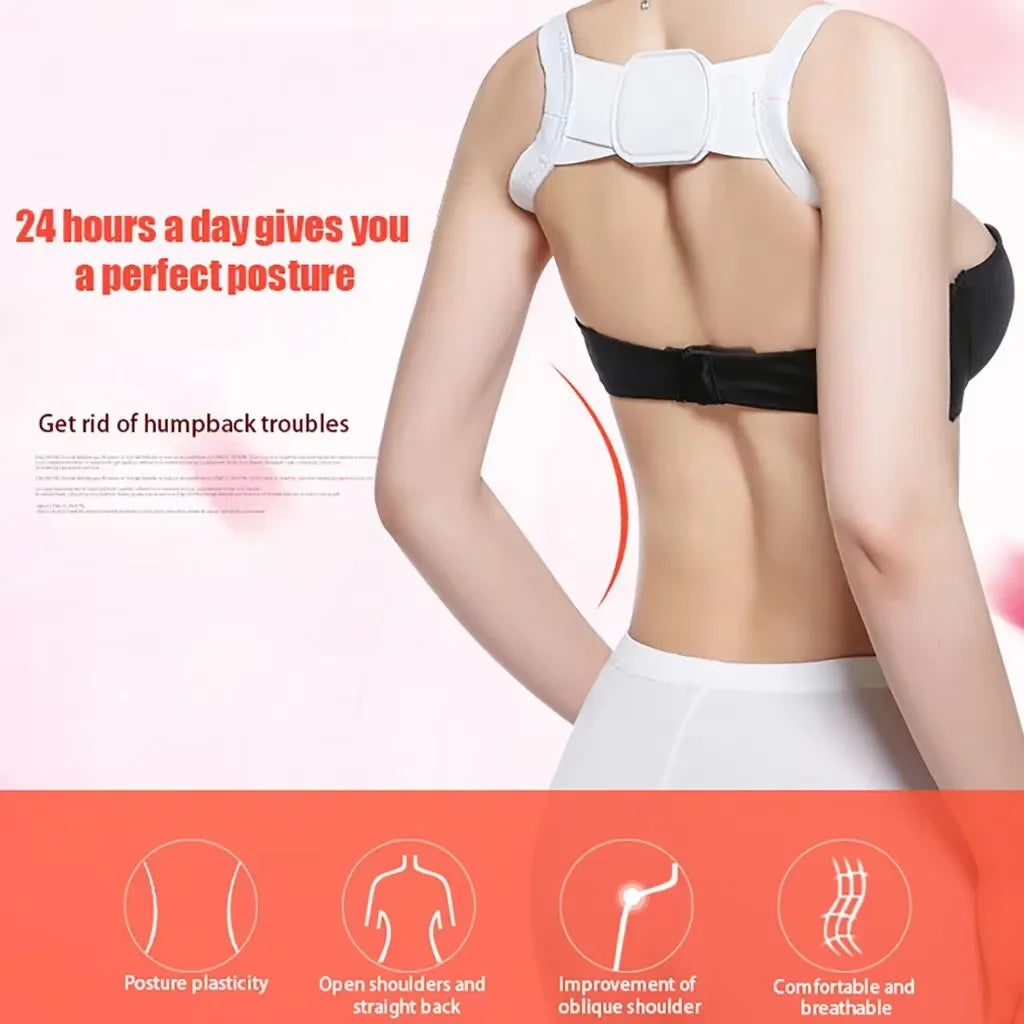 PostureBuddy Adjustable Back Support Brace for Daily Comfort