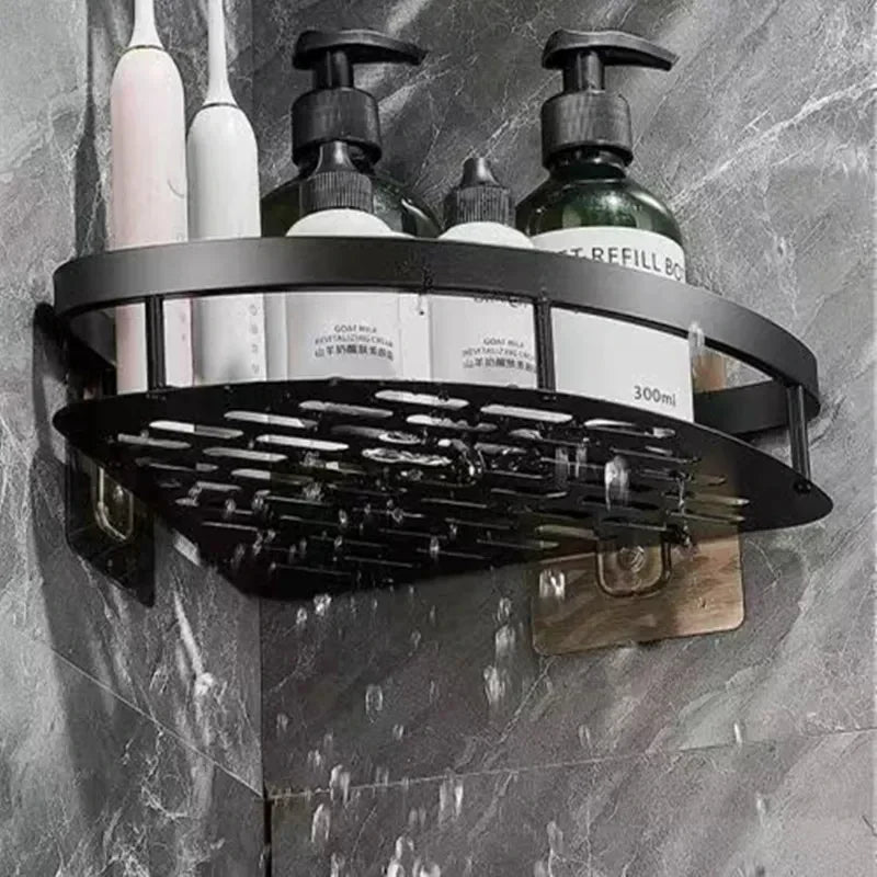Bathroom Corner Shelf in Aluminum - Space-Saving Design
