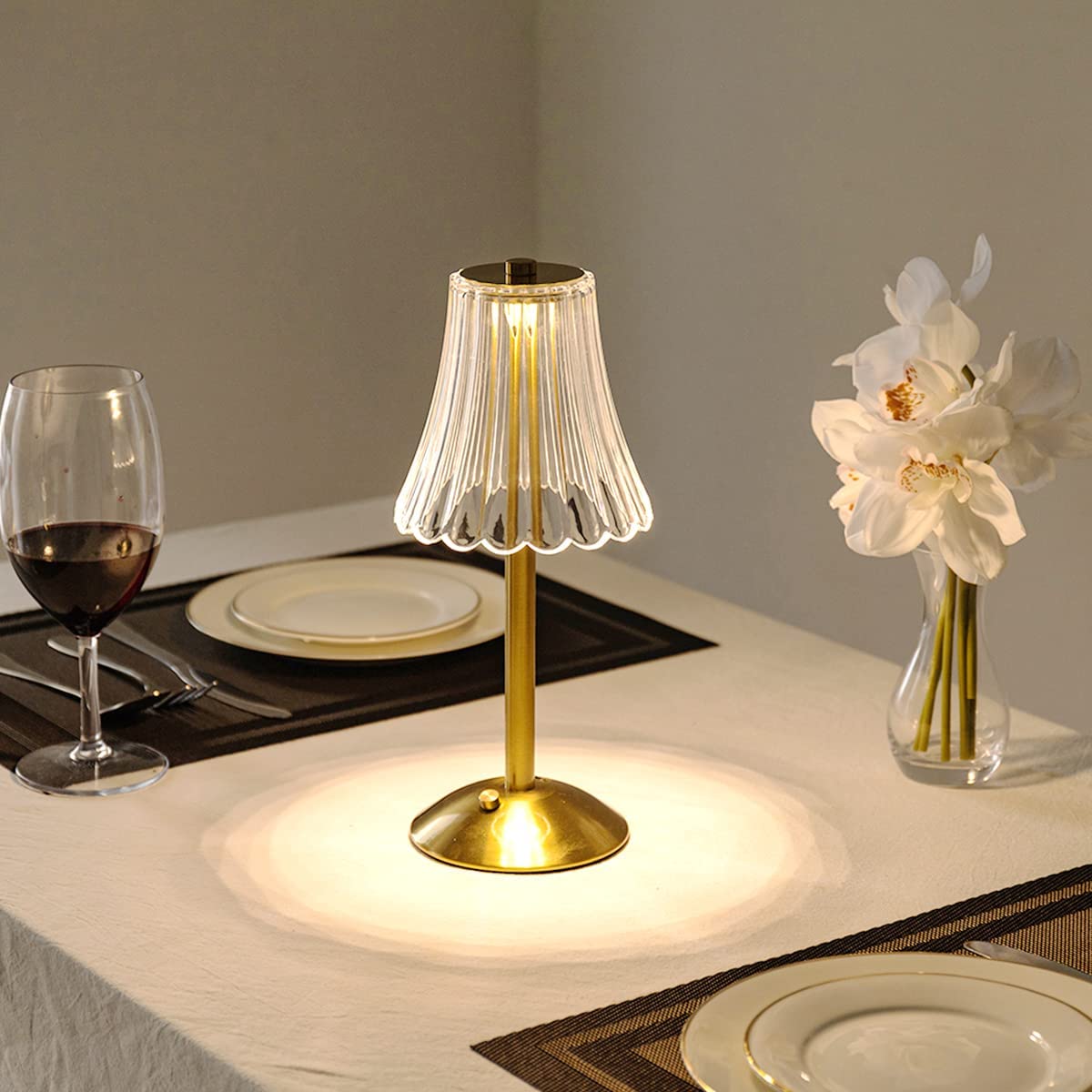 Aurora Luxe Golden Crystal Lamp for Elegant Home Lighting