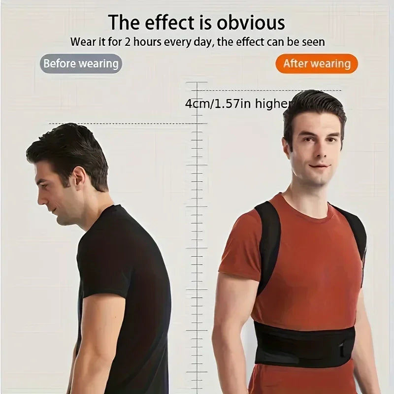 StealthFit Adjustable Back Support Brace for All-Day Comfort