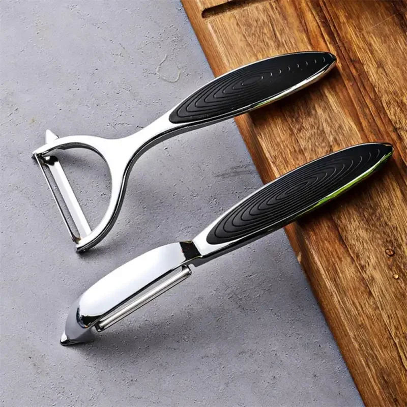 Dual-Function Stainless Steel Peeler & Grater for Effortless Prep