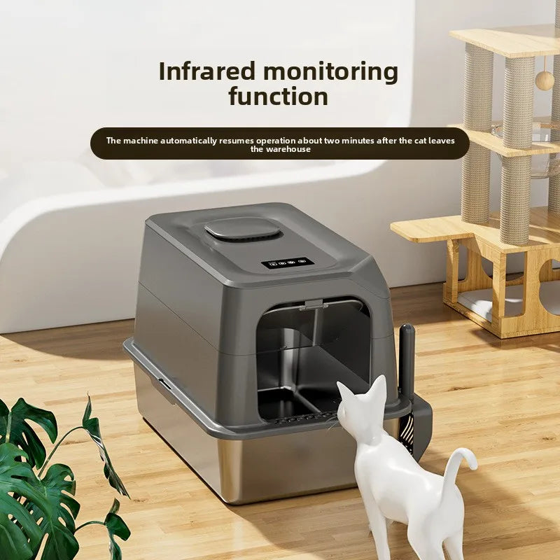 WhiskerEase Automatic Litter Cleaner | Quiet & Rechargeable Cat Toilet