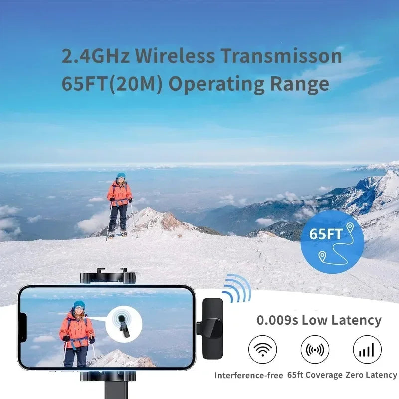 Compact Wireless Lavalier Mic for USB-C Smartphones – Ideal for Vlogging and Streaming