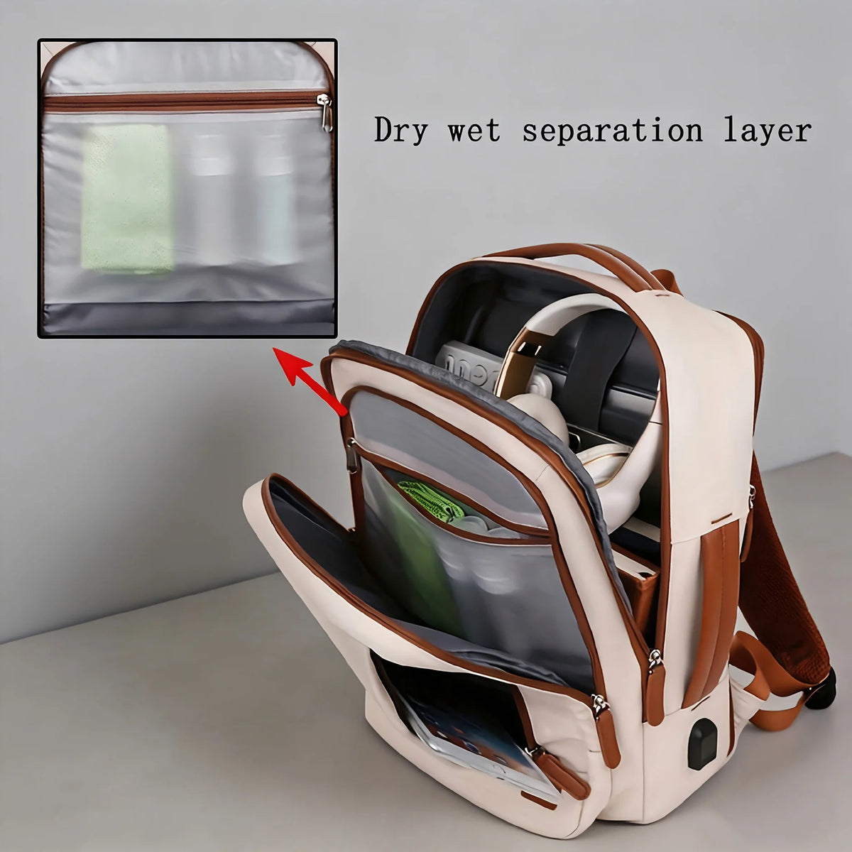 Versatile 36-55L Expandable Laptop Backpack – Perfect for Travel and Work