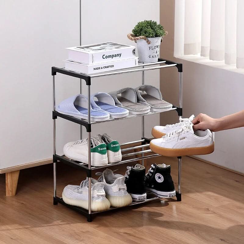Versatile Vertical Shoe Organizer with Tiered Storage