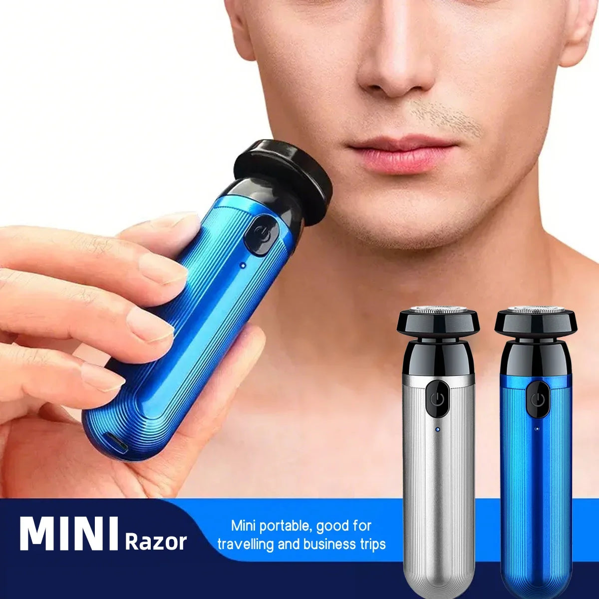 TravelMate Compact Electric Razor for Men – Rechargeable Shaver with Quick Charge & Easy Maintenance