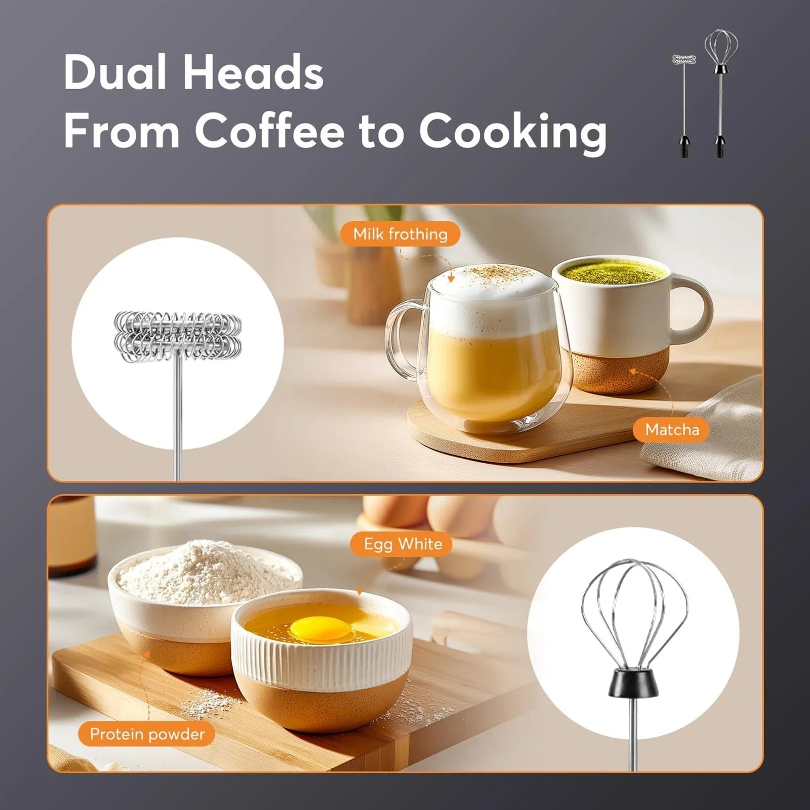 WhiskWave Rechargeable Milk Frother | Effortless Foam for Lattes & More