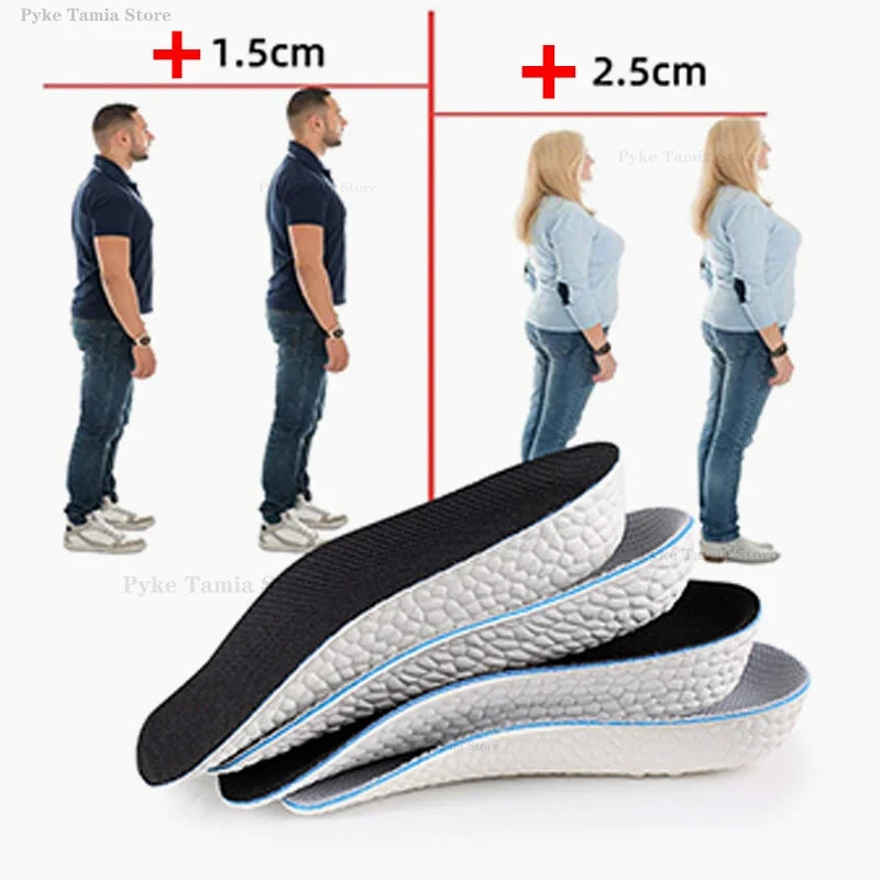 Elevate Comfort Insoles – Adjustable 1–3cm Height Boost with Arch Support