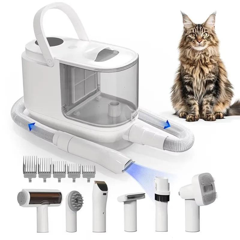 FurEase 6-in-1 Pet Grooming Vacuum System – 12kPa Pet Hair Remover