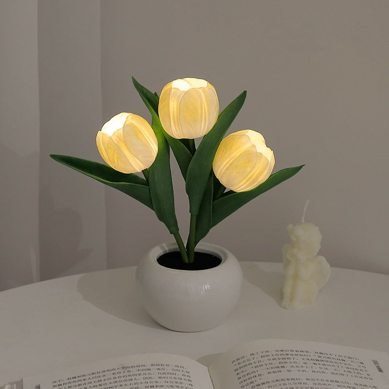 Luminous Tulip-Shaped Night Light