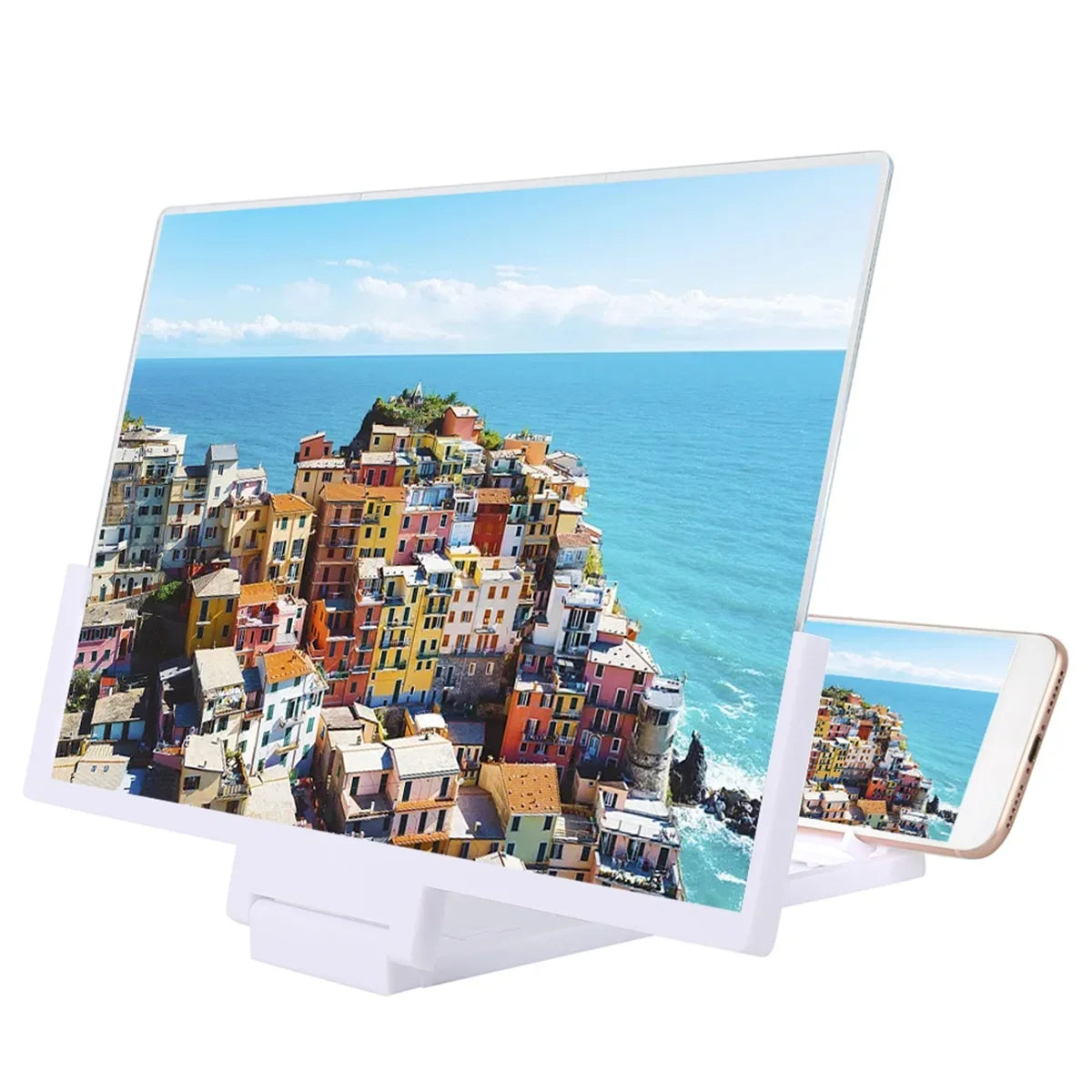 VisionMax 14-Inch Smartphone Screen Enhancer with Adjustable Stand