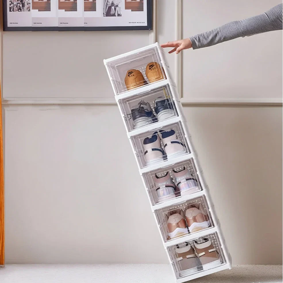 ClarityBox – Space-Efficient Shoe Organizer for Stylish Homes