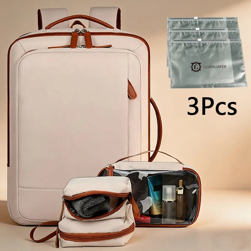 Versatile 36-55L Expandable Laptop Backpack – Perfect for Travel and Work