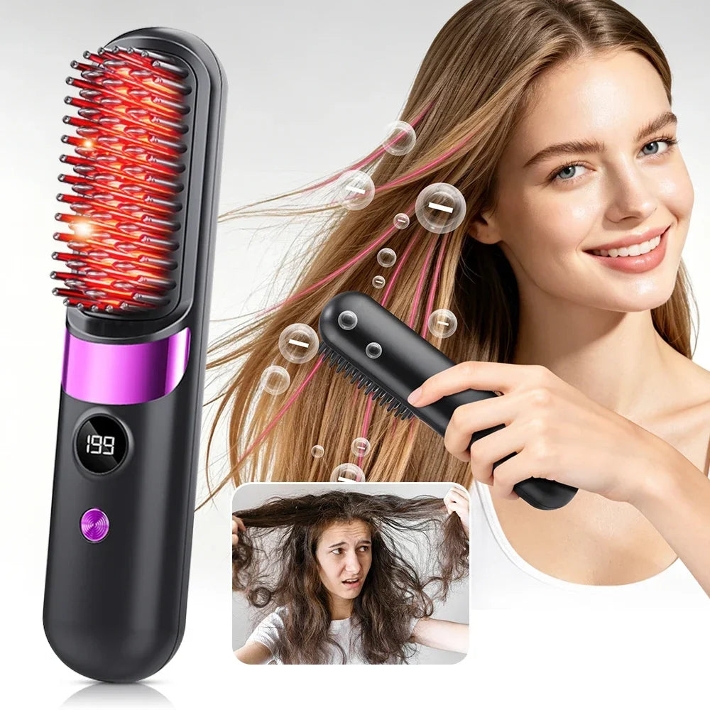 Freestyle Ceramic Hair Straightening Brush – Rechargeable & Cordless