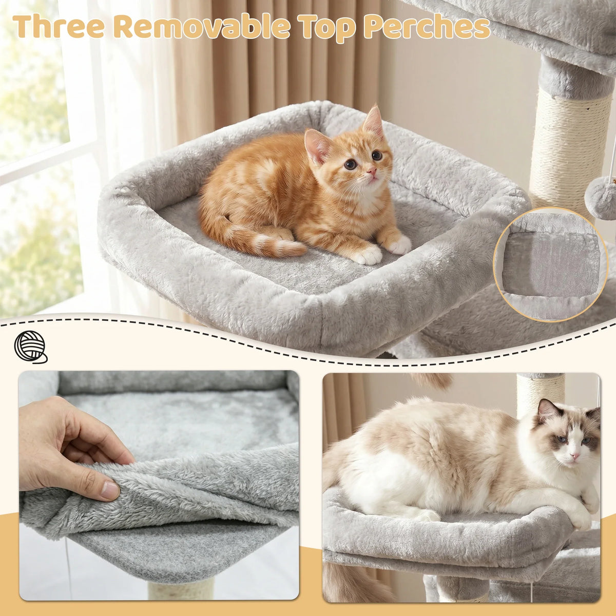 Feline Haven 4-Level Cat Tower | Spacious Indoor Climbing Structure