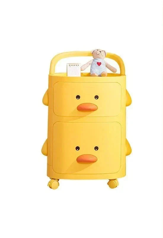 Children's Toy Organizer Cart – Cute Duck Design