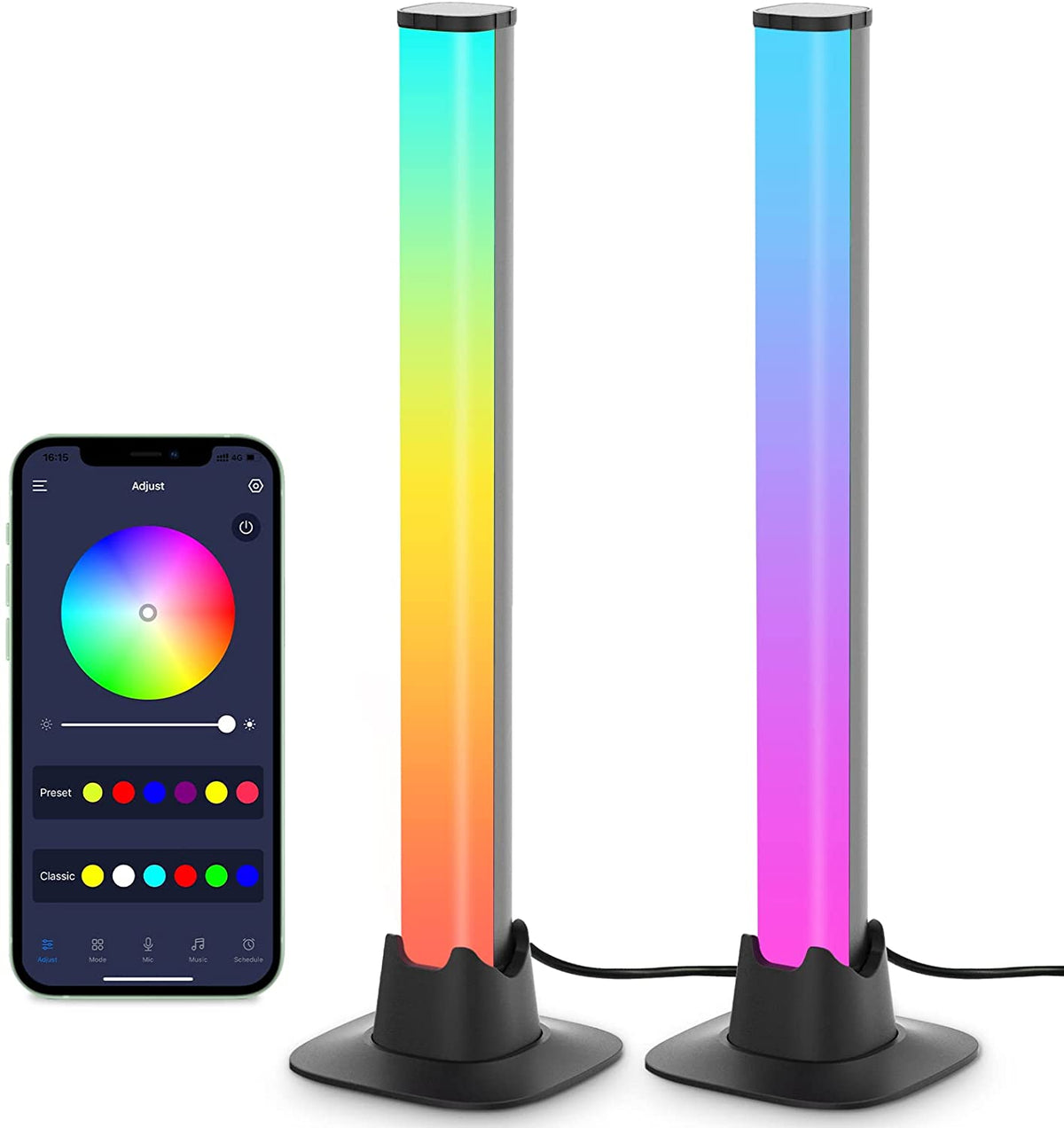 LED Light Bars with Music Sync Feature