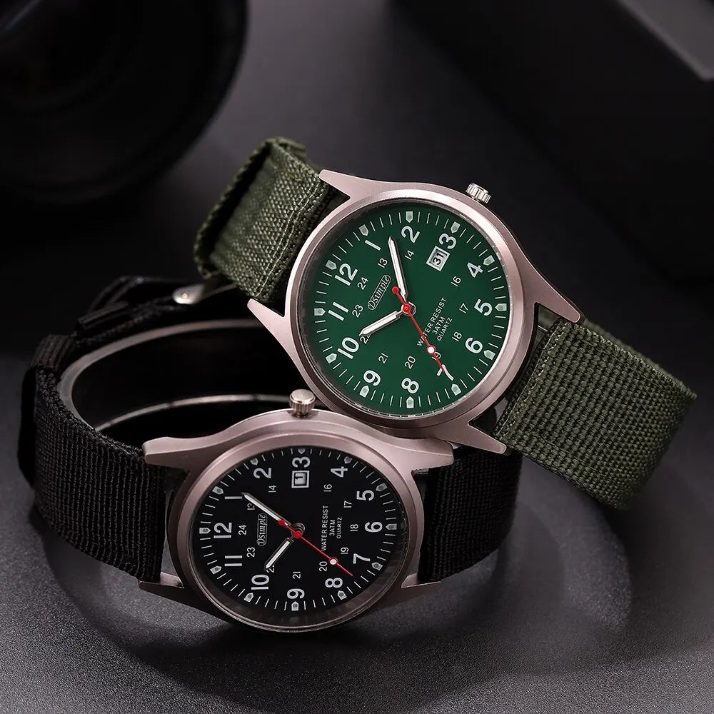 DuraTime Men's Luminous Tactical Watch – Reliable Quartz Precision