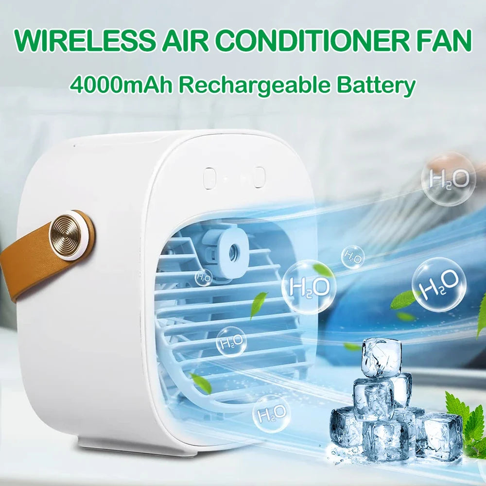 BreezeBuddy Rechargeable Mini Air Cooler – Portable Personal Fan for Travel & Home