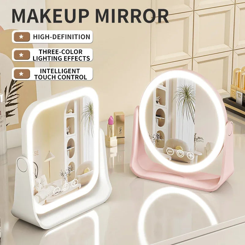 LumaView Illuminated Makeup Mirror with Adjustable Brightness & 3X Magnification